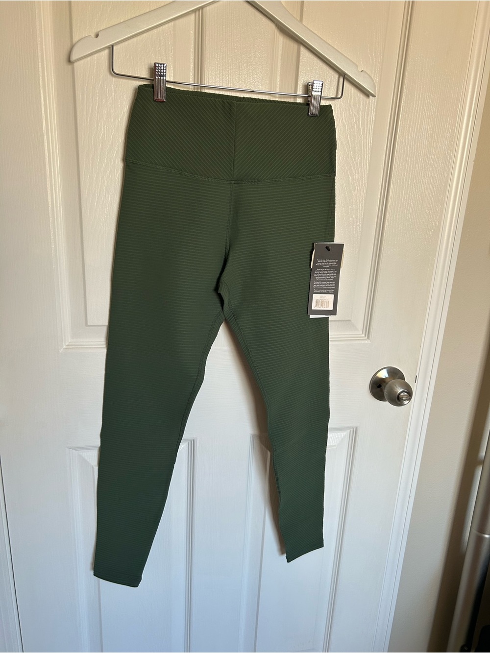Glyder Forest Green Ribbed High-Waist Leggings